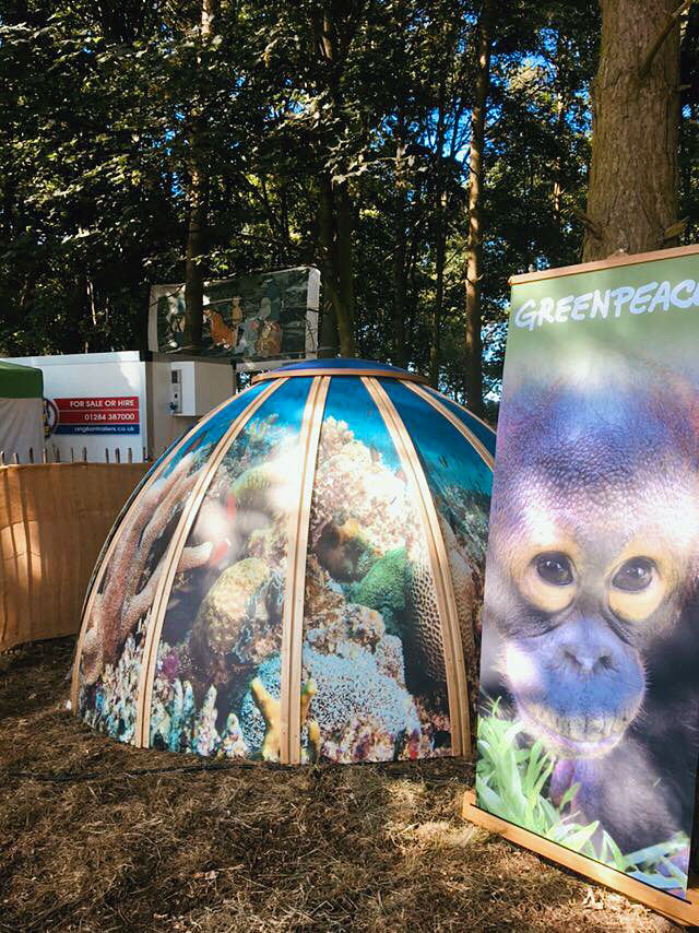 Greenpeace Branded Pop-Up Event Structures